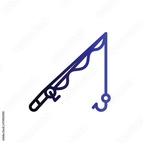bait hook fish line gradient icon