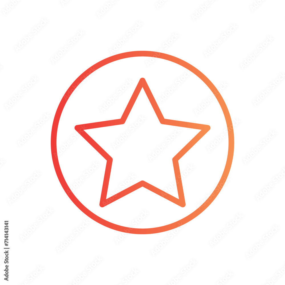 favourite star text line gradient icon favourite star text line gradient icon