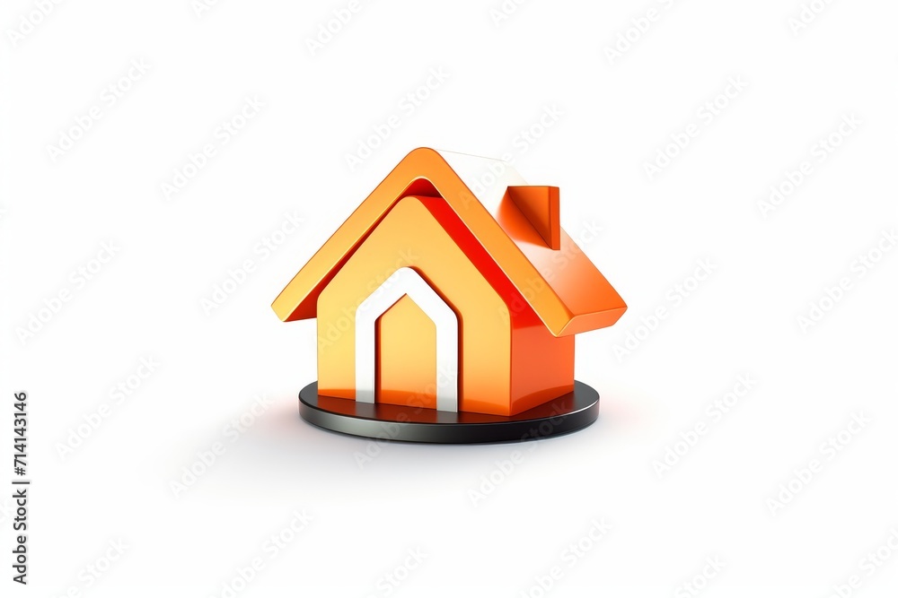 3d house icon vector on white background 3d house icon vector on white background