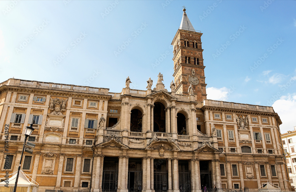Religious Architecture in Rome, Lazio Province, Italy. (Basilica Papale di Santa Maria Maggiore)