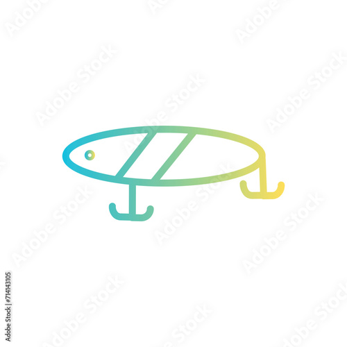 bait hard lure line gradient icon