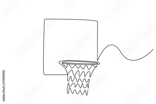 basketball hoop object sport one line art design