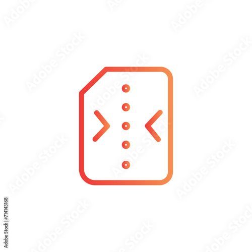 file document archive line gradient icon