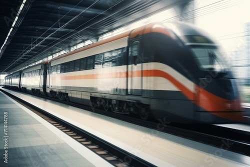 Fast train transportation system. Generative AI