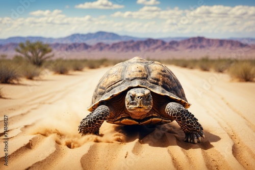A tortoise racing against time