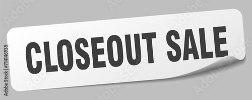 closeout sale sticker. closeout sale label