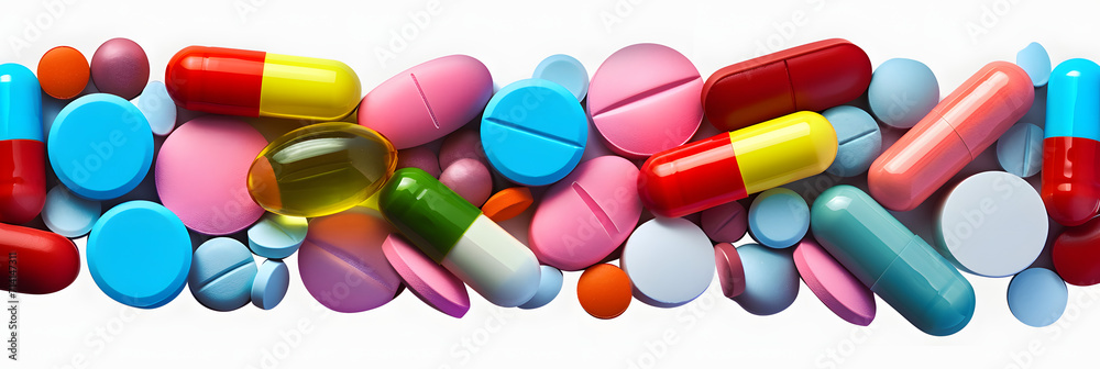 Collection of colorful pills Collection of colorful pills