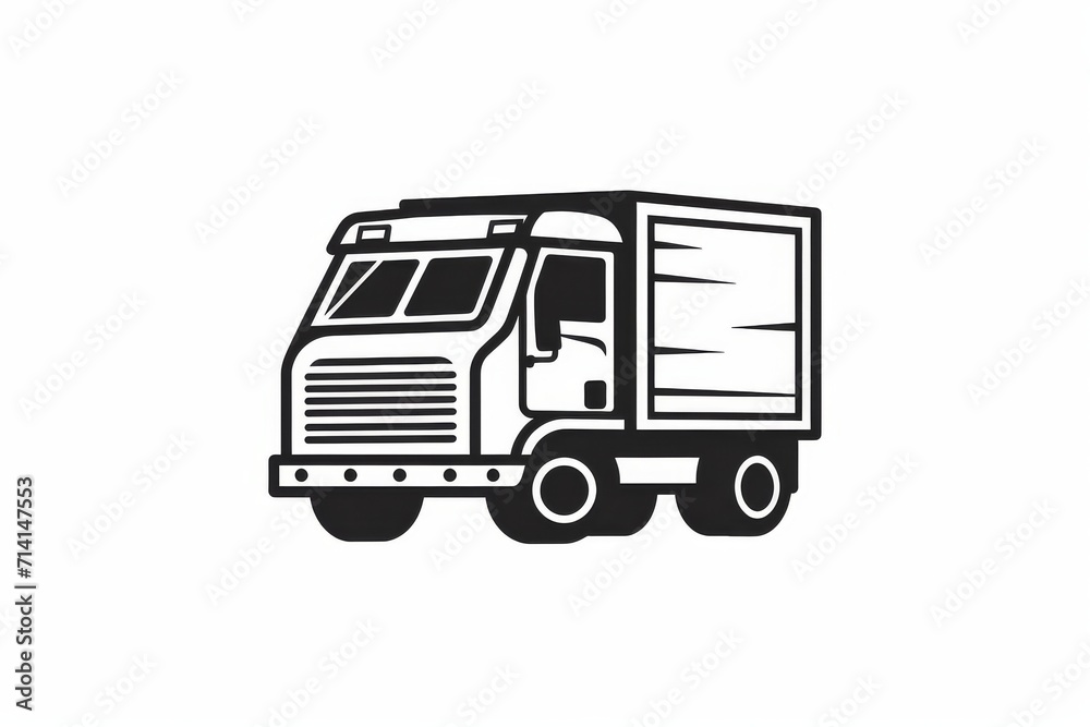 Truck icon illustration on white background