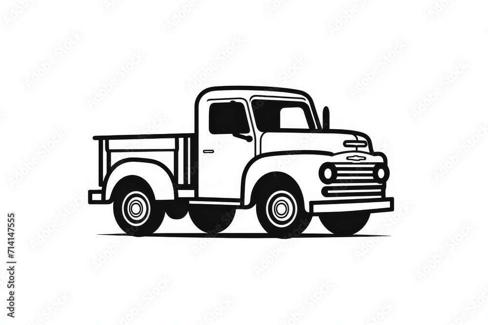 Truck icon illustration on white background Truck icon illustration on white background