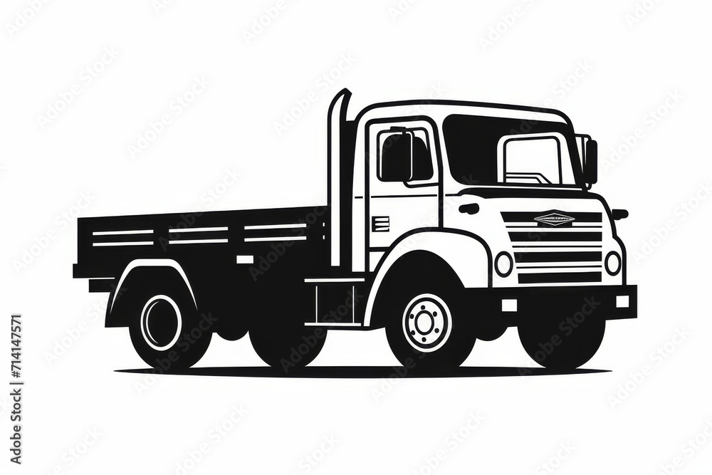 Truck icon illustration on white background