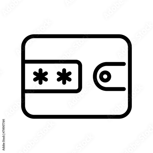 digital wallet outline vector icon isolated on white background. digital wallet line icon for web, mobile and ui design.