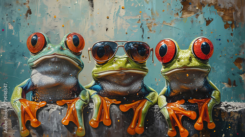 3 cool frogs