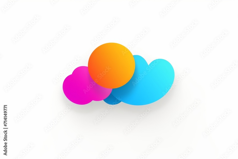 Speech bubble chat cloud icon illustration.