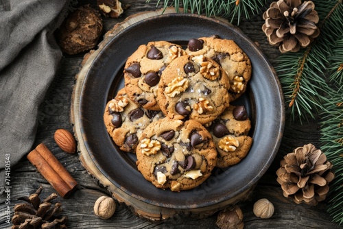 Chocolate Chip Cookies with Pine Cones