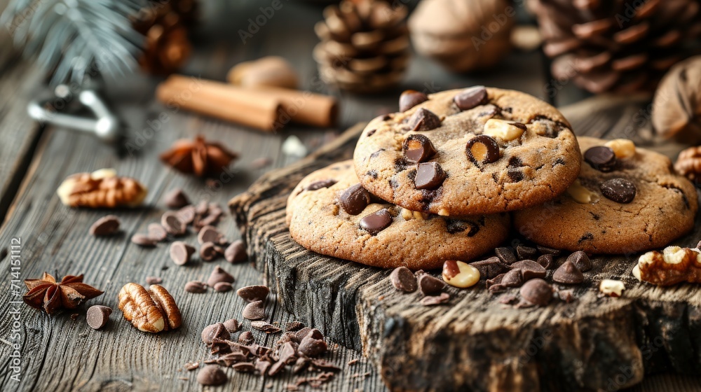 Assorted Cookies on a Wooden Table