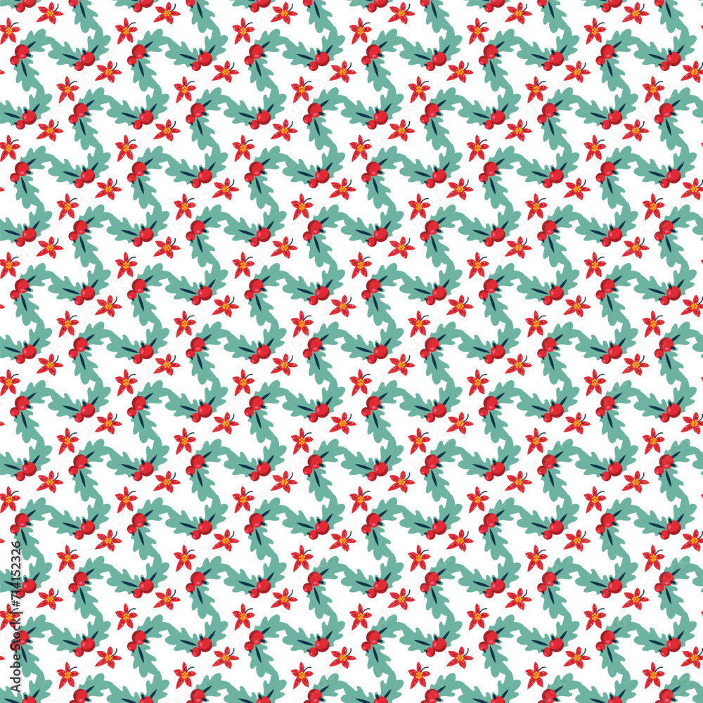 Free vector flat design small flowers pattern design