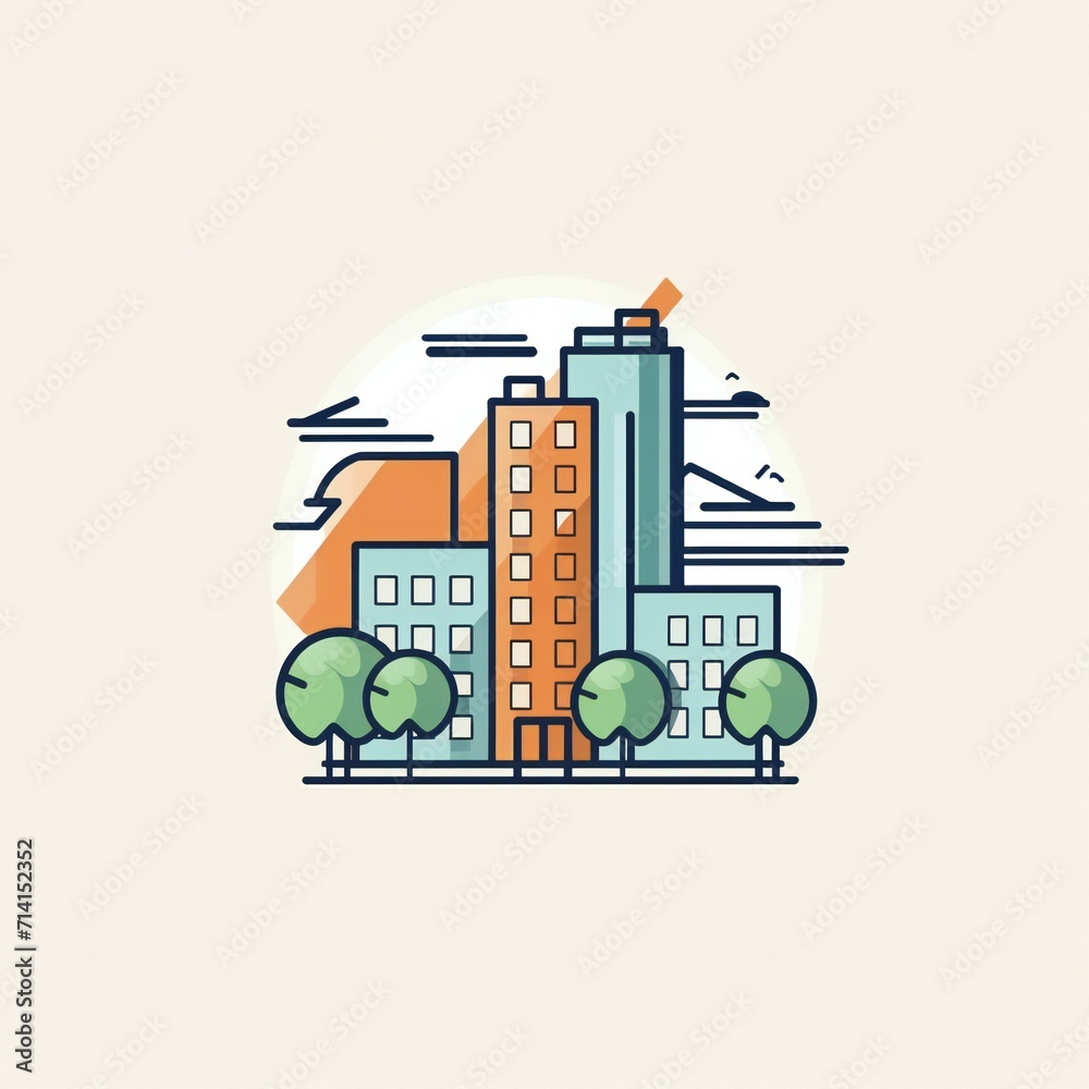 Obraz premium illustration buildings