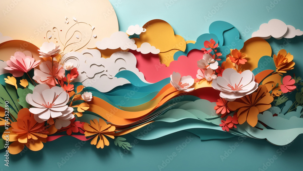 Abstract Papercutout Background and Wallpaper