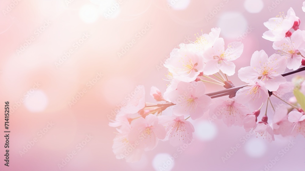 Cherry blossom background with blurry lights and copy space. Cherry blossom background with blurry lights and copy space.