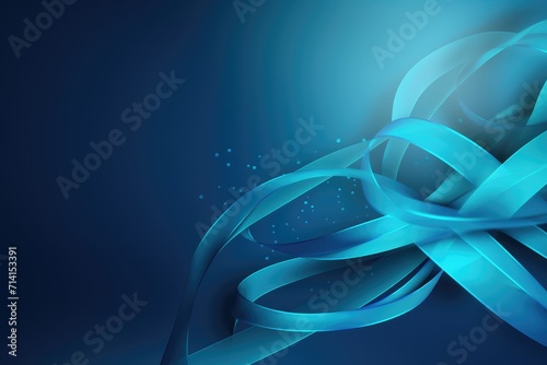 Abstract background awareness teal ribbon for awareness like Vulva cancer, Anxiety Disorder or Compulsive disorder  photo