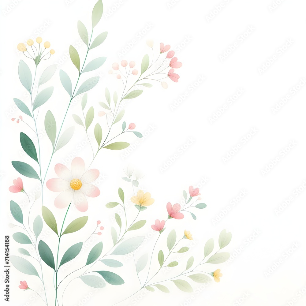 Obraz premium Floral Water Color Background