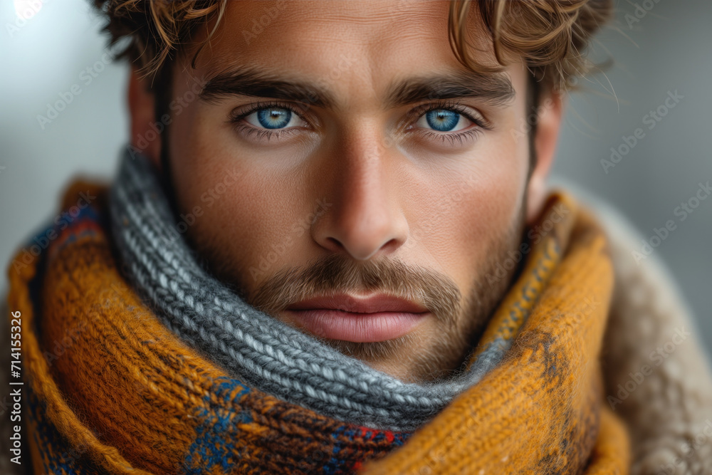 Fashionable man in winter attire Fashionable man in winter attire