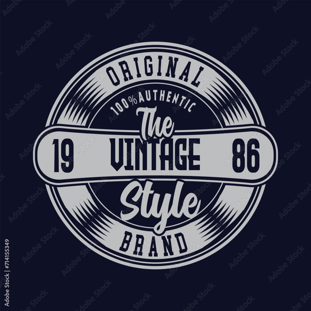 Obraz premium stamp with the text the vintage style t shirt