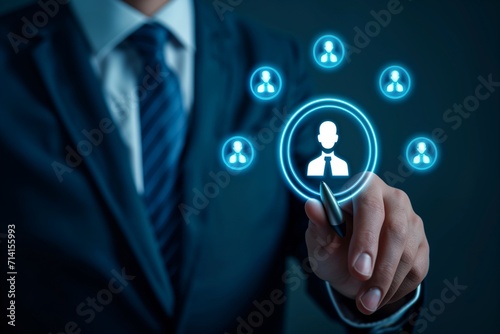 Business Executive Selecting Candidate Icon