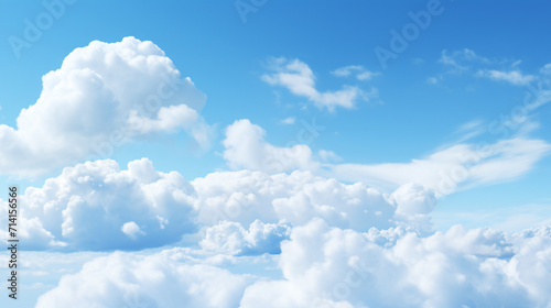 Blue clear sky few clouds background resource atmosphere