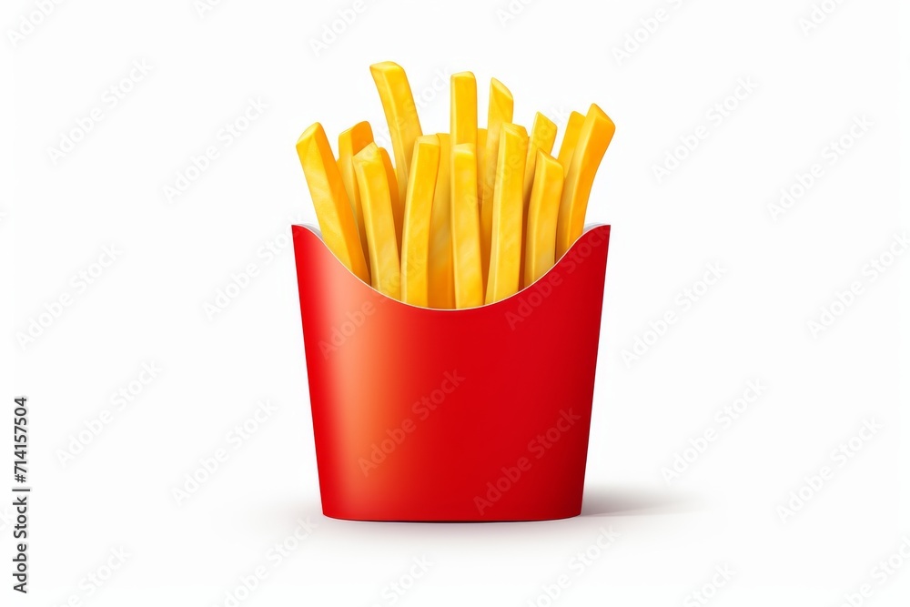 French fries illustration icon on white background French fries illustration icon on white background