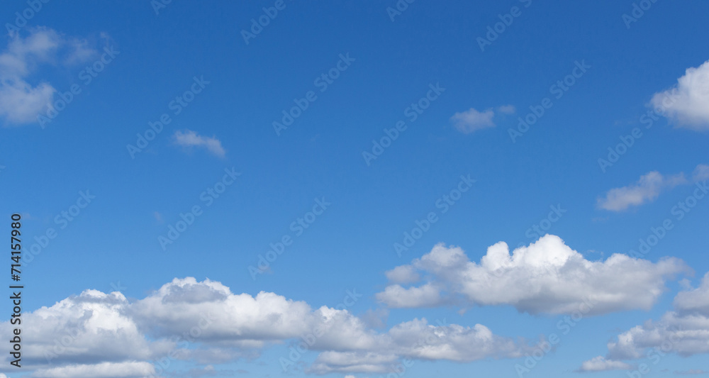 Blue sky with fancy clouds, panoramic photo. Blue sky with fancy clouds, panoramic photo.