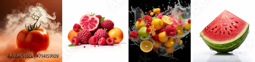 set of fruits post backgrounds