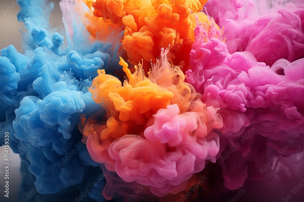 Fototapeta premium Abstract Colorful Burst Smoke Background Image Generated By AI