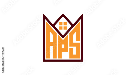 APS initial letter real estate builders logo design vector. construction ,housing, home marker, property, building, apartment, flat, compartment, business, corporate, house rent, rental, commercial 