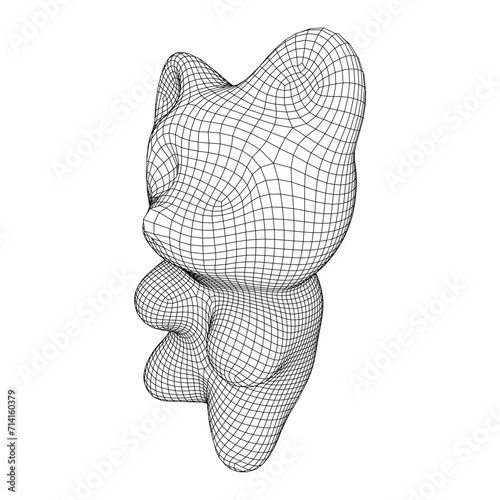 Gummy bear. Jelly fruit candy