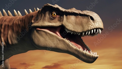 tyrannosaurus rex dinosaur  The closeup view of an opened mouth dinosaur was a loyal servant of Big Brother.   © Jared