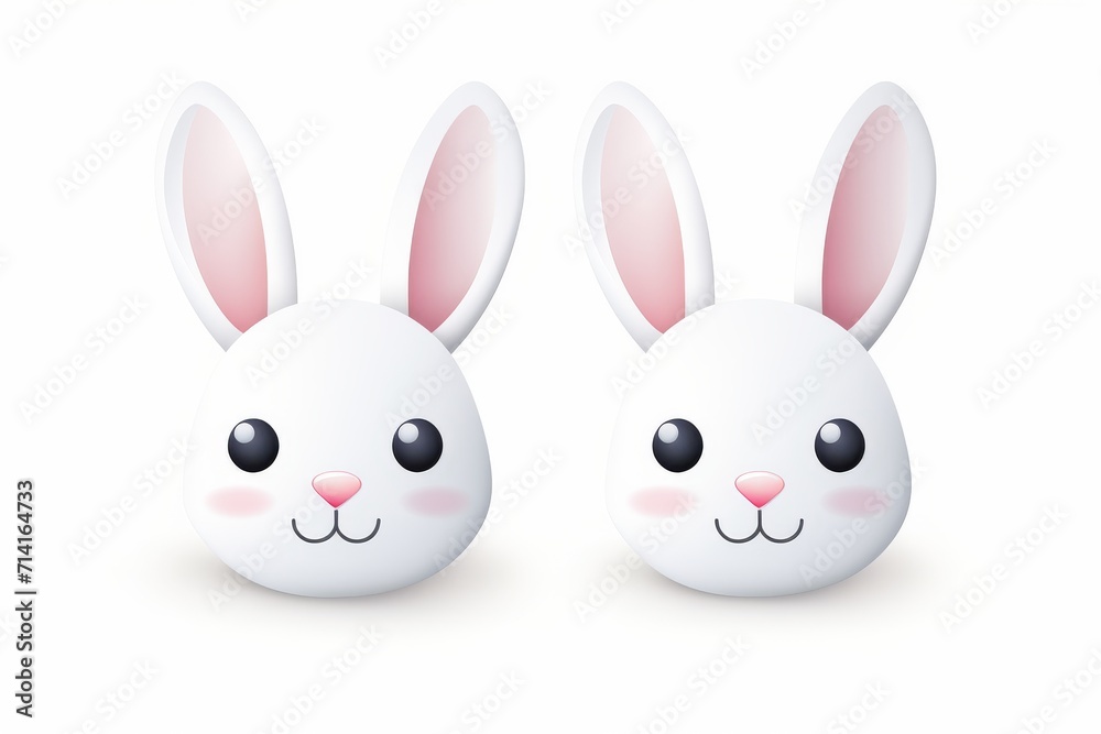 Fototapeta premium Cute bunny illustration 3d