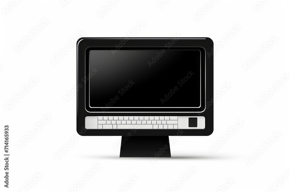 Computer icon illustration on white background Computer icon illustration on white background