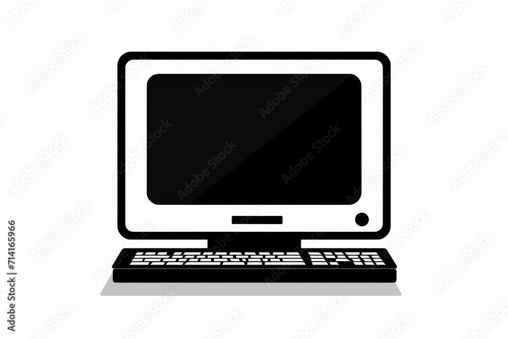 Computer icon illustration on white background Computer icon illustration on white background