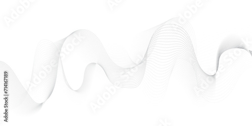 Abstract grey wavy lines Digital frequency track equalizer background. Curved wave smooth stripe seamless pattern. Wave lines created using blend tool. graphic design template banner business wave.
