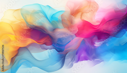 Soft Pastel Tones Abstract Smoke Wave Background HD