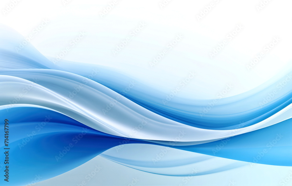Obraz premium Blue and White Background With Waves, A Serene Seascape for a Peaceful Atmosphere