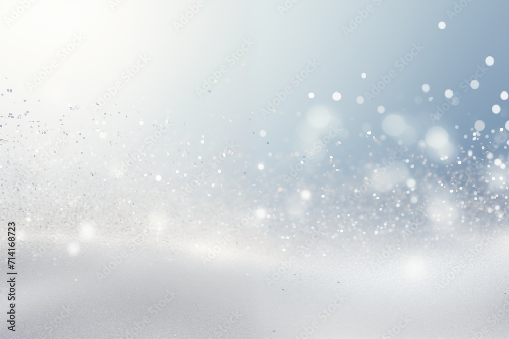 abstract silver-white glitter bokeh background.