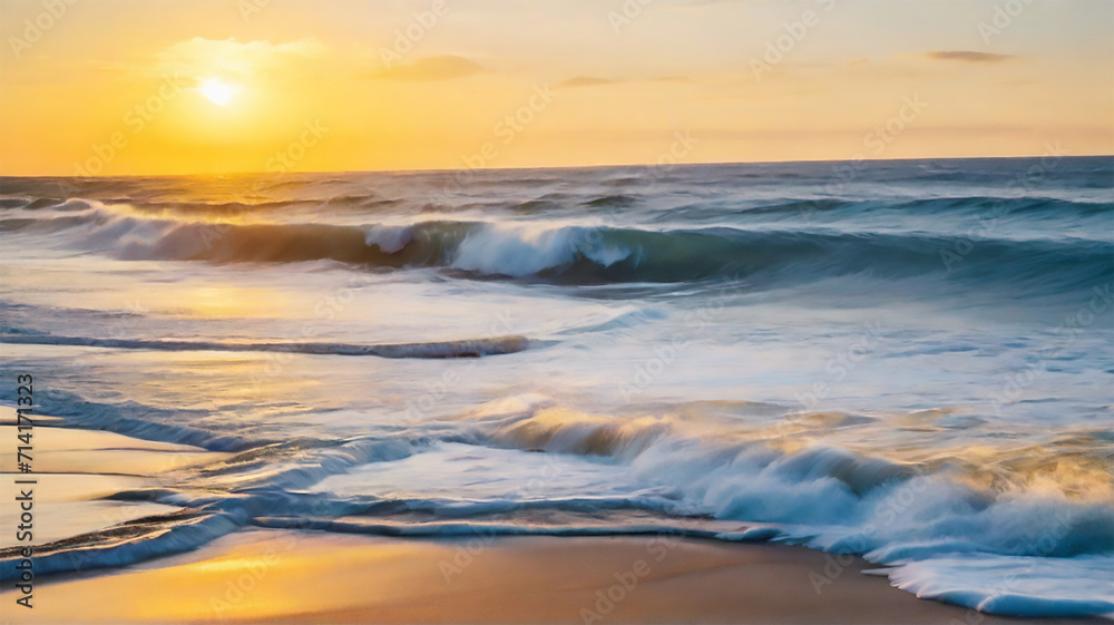 a beach sunset view 