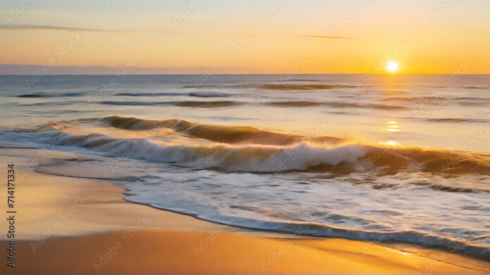 a beach sunset view 