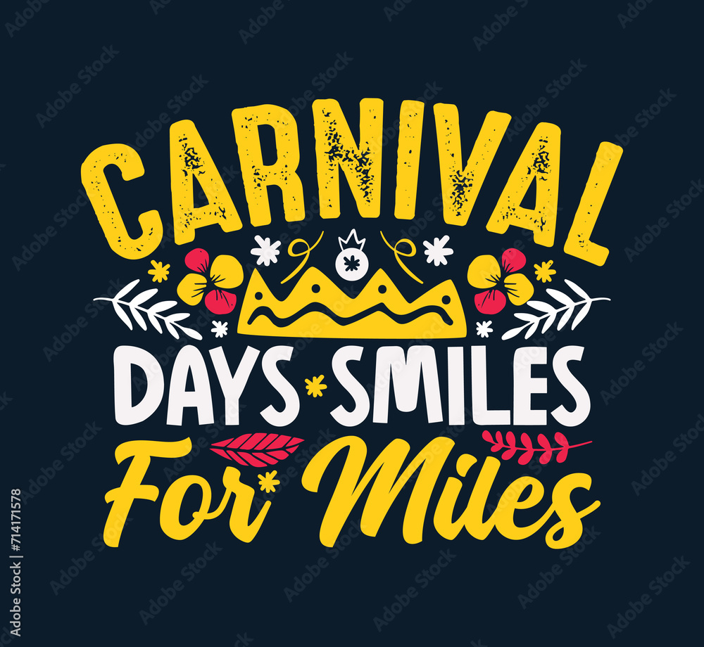 Trendy carnival t-shirt design for holiday festival Occasion