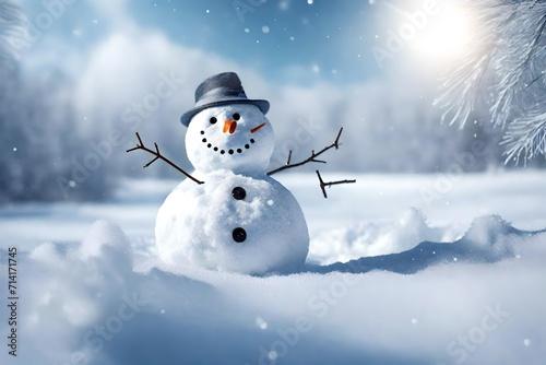 snowman winter snow christmas holiday cold