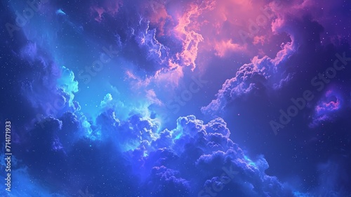 Vast Celestial Expanse, A Captivating Display of Clouds in the Sky
