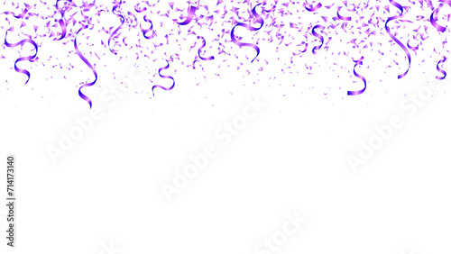 Purple confetti falling celebration, event, birthday, valentine party background