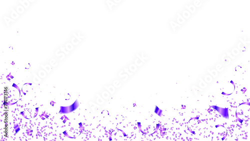 Celebration background template with purple confetti illustration. happy new year, element design